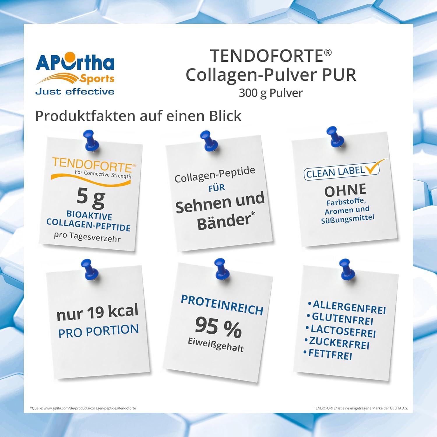 aportha-sports-tendoforte-collagen-pulver-pur-300-g-sehnen image 3