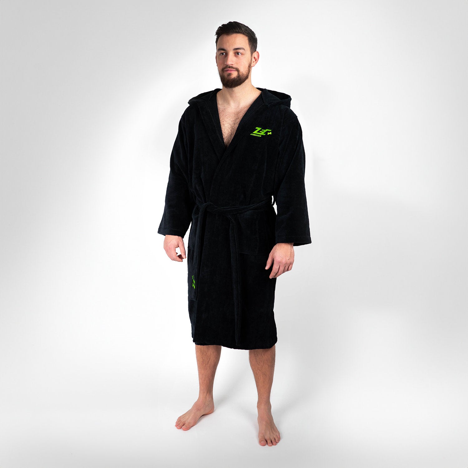 zec-bademantel-schwarz-100-baumwolle-sauna-herren image 1