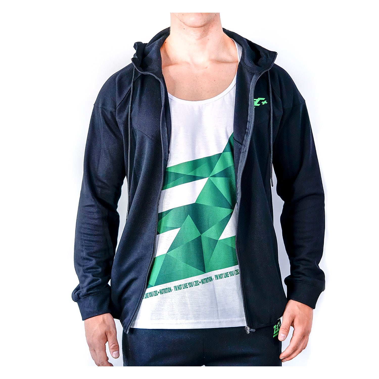 zec-new-school-hoodie-l-schwarz-kapuzenpullover image 3