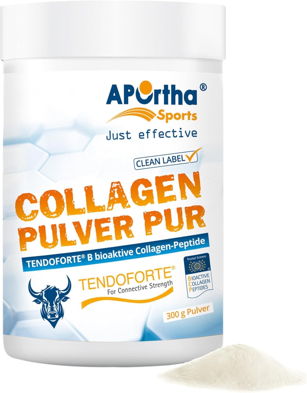 aportha-sports-tendoforte-collagen-pulver-pur-300-g-sehnen image 1