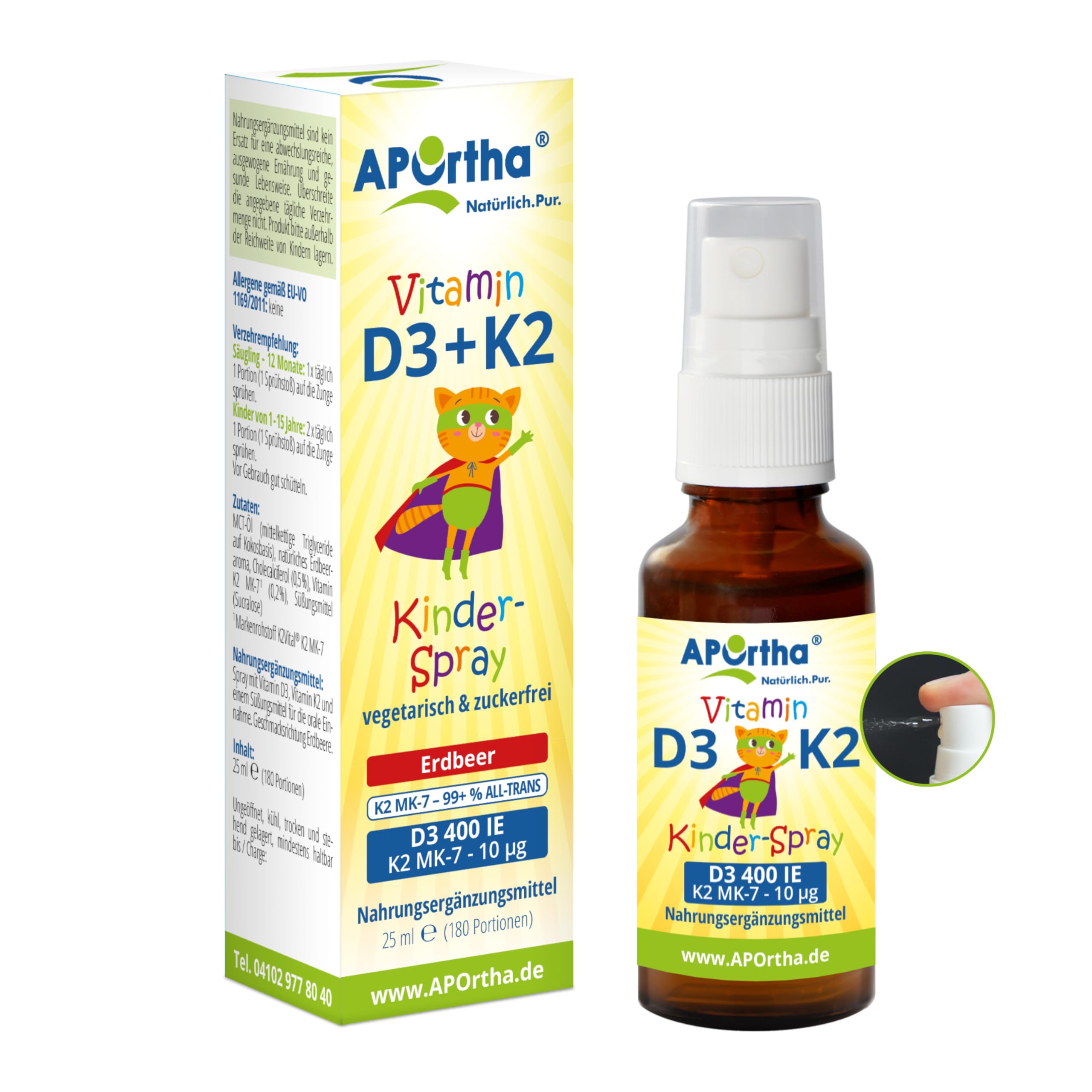 aportha-vitamin-d3-k2-kinder-mundspray-erdbeere-25-ml image 1