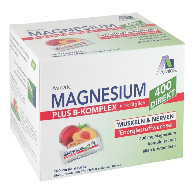 avitale-magnesium-400-b-komplex-direktsticks-pfirsich-maracuja image 1