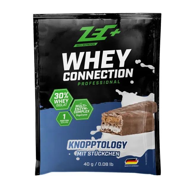 zec-health-whey-connection-proteinpulver-40g-schoko-erdnuss image 1