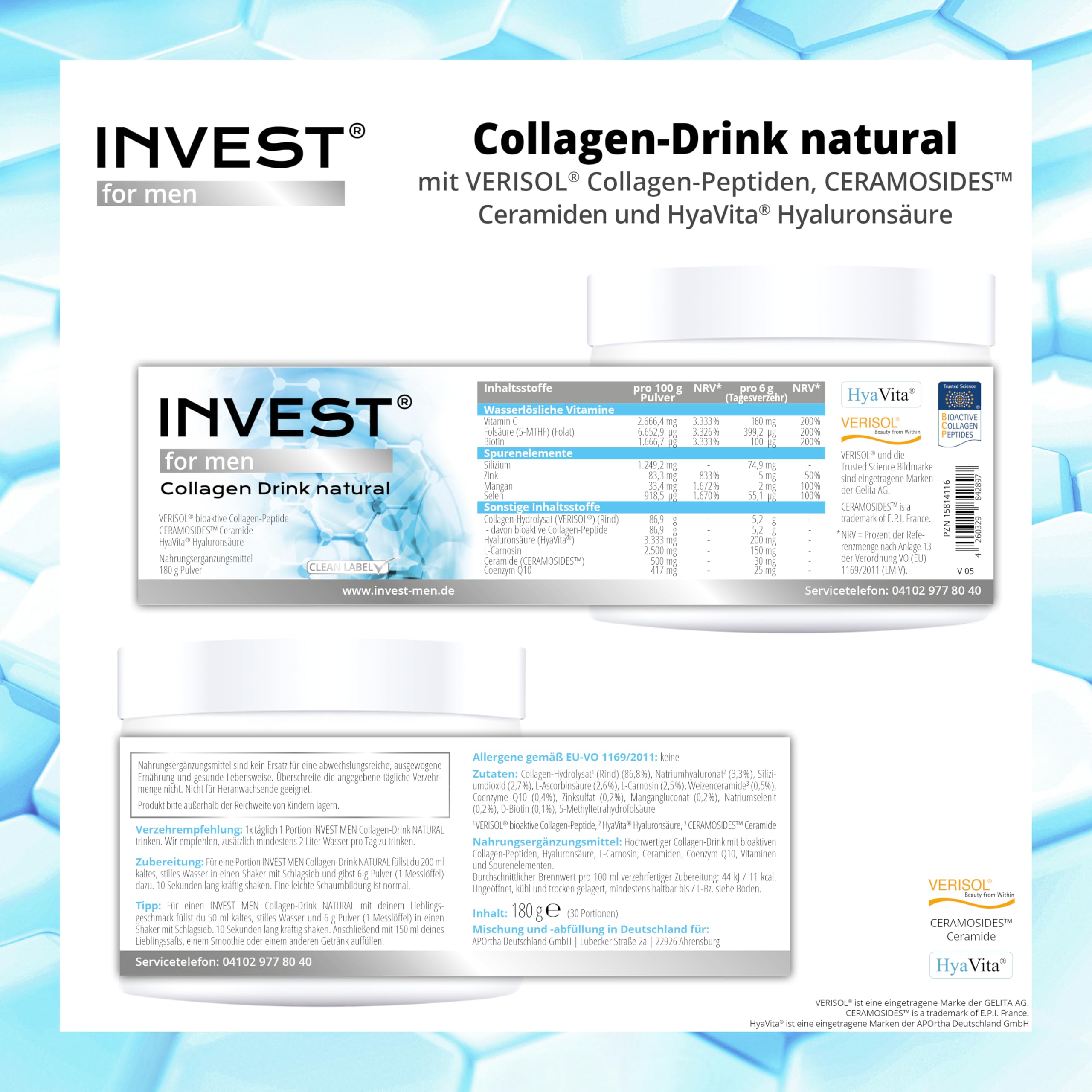 invest-men-verisol-collagen-pulver-m-nner-180-g-drink image 2