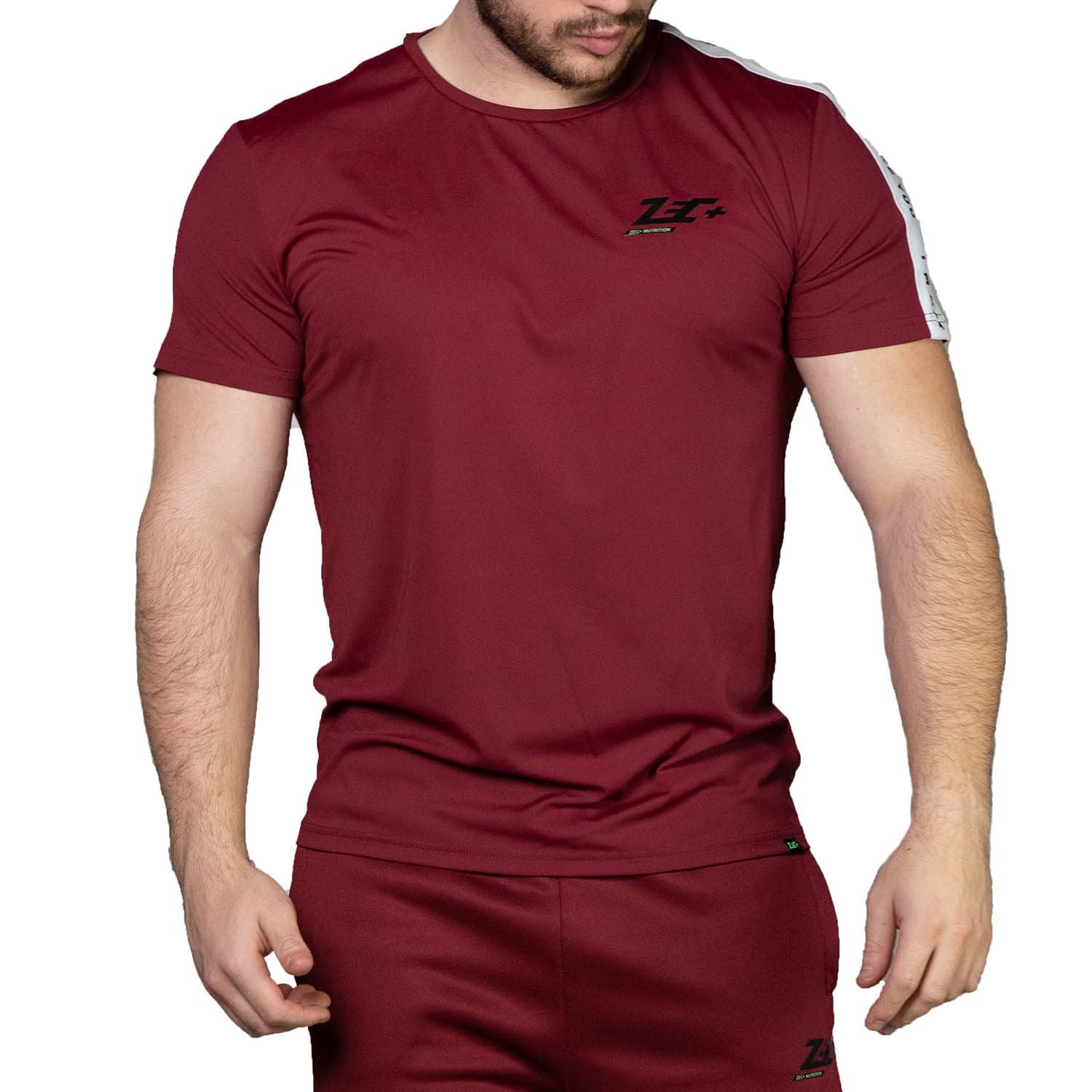 zec-vibes-t-shirt-herren-burgundy-l-100-polyester image 1