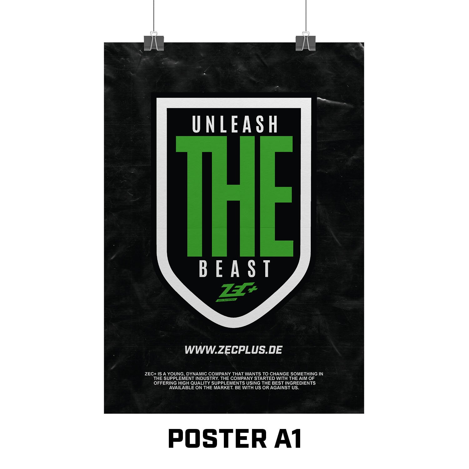 zec-poster-a2-punish-unleash-wandbild-fitness-motiv image 2