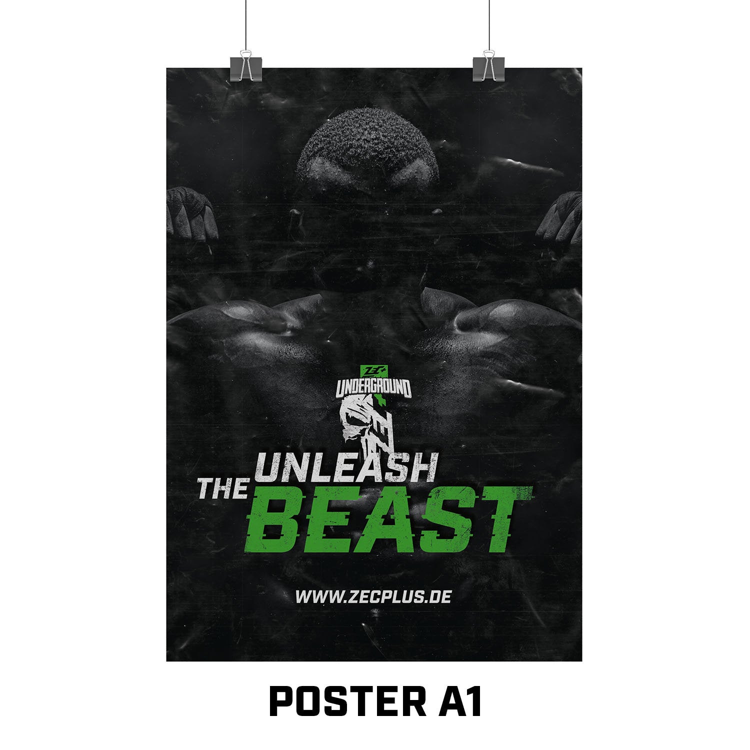zec-poster-a2-punish-unleash-wandbild-fitness-motiv image 3