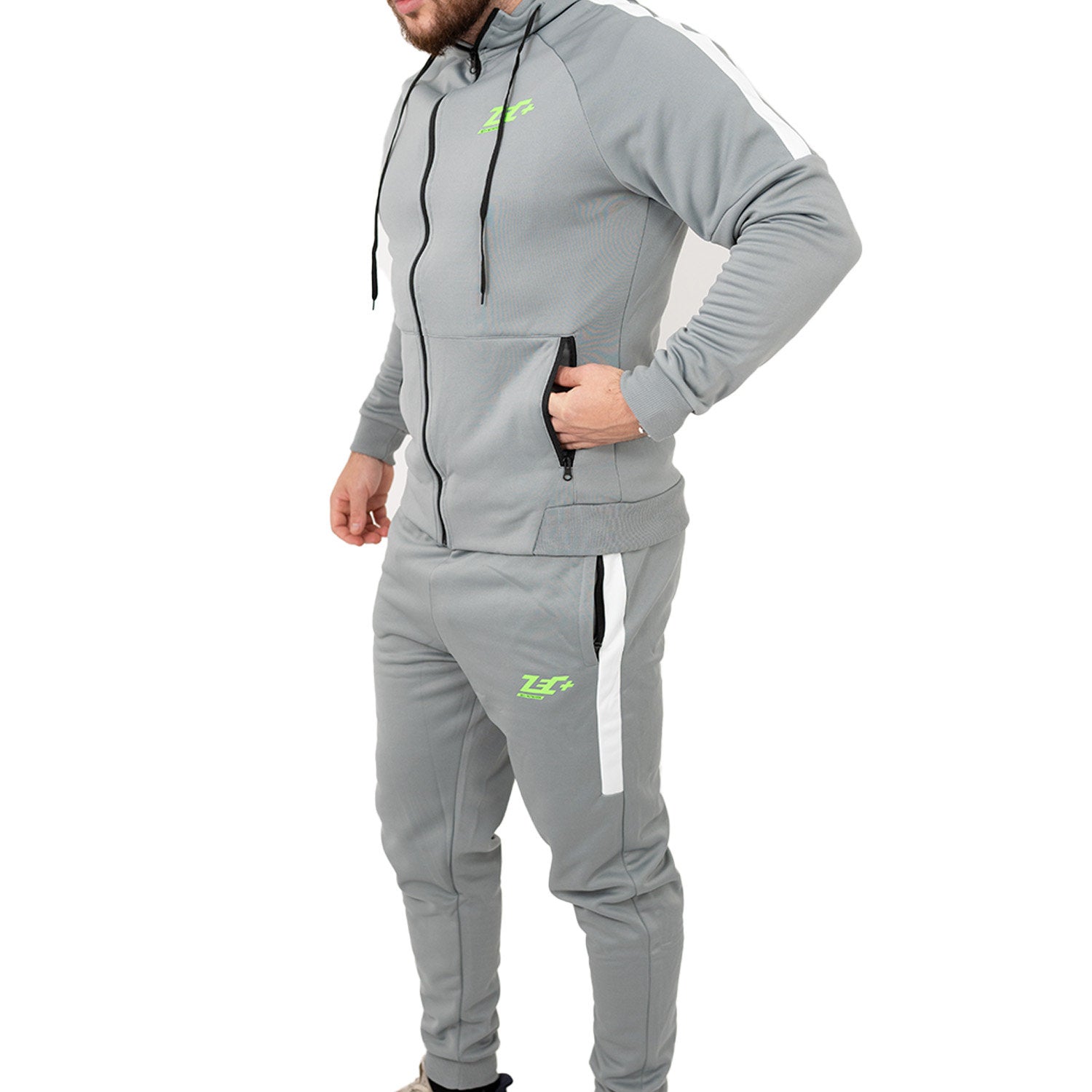 zec-passion-tracksuit-trainingsanzug-grau-polyester image 3