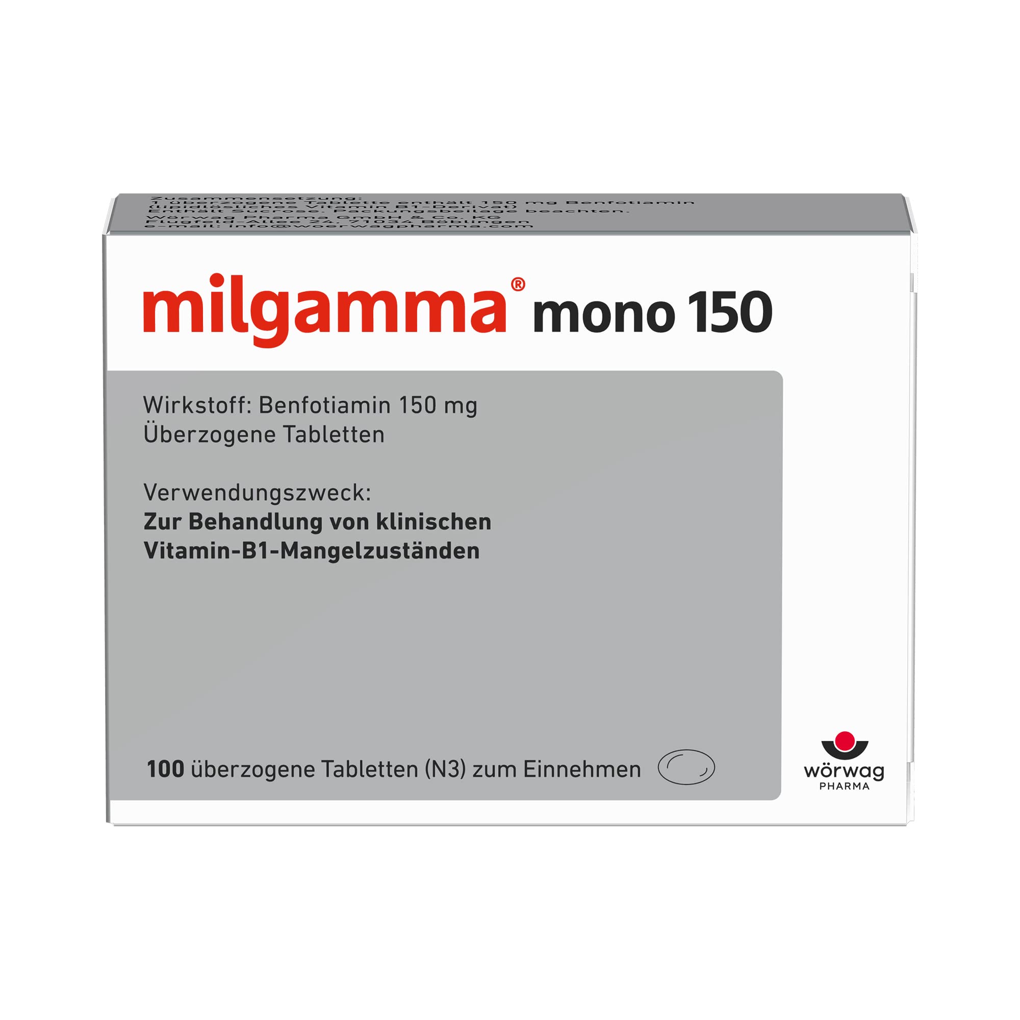 milgamma-mono-150-berzogene-tabletten-100-st-vitamin-b1 image 1