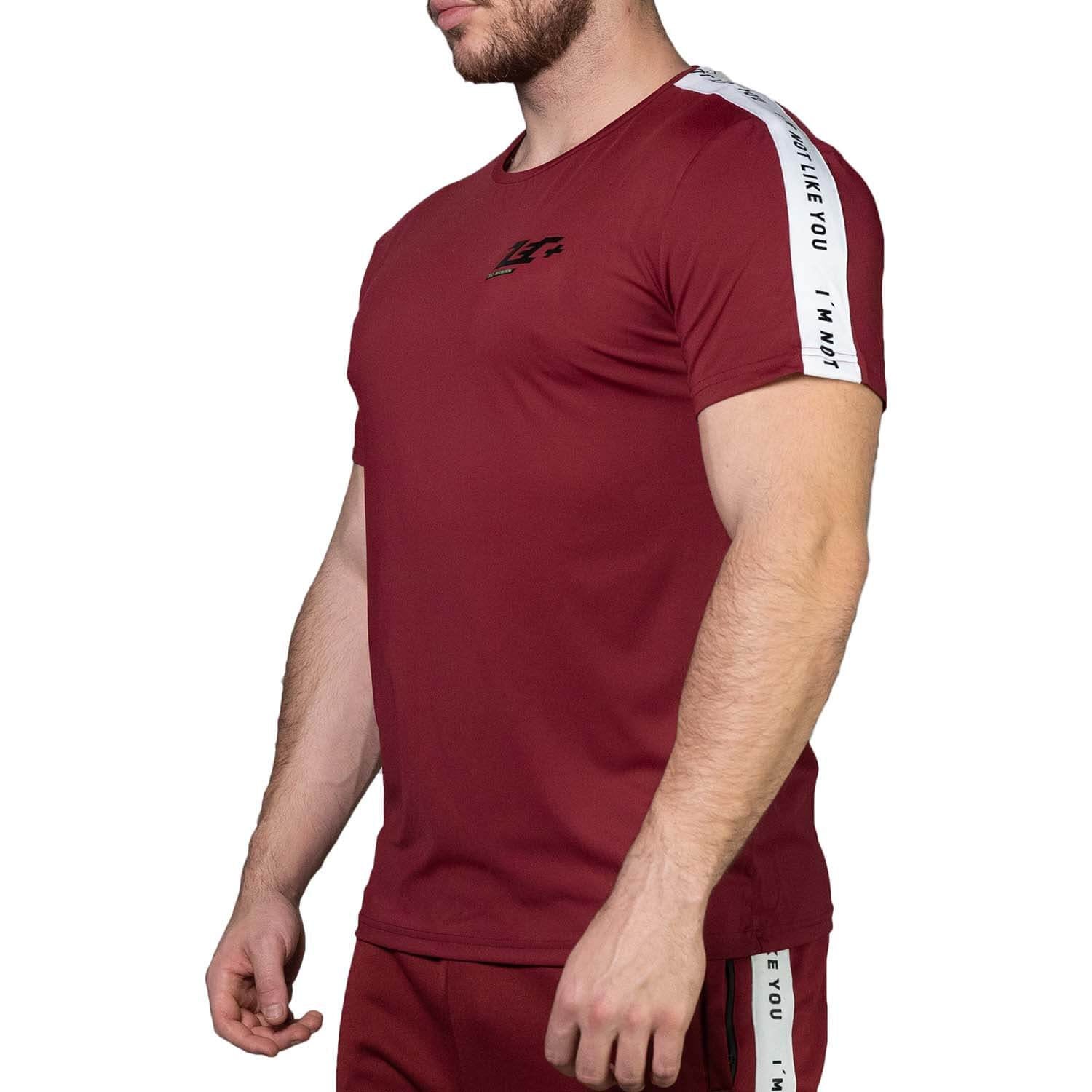 zec-vibes-t-shirt-herren-burgundy-l-100-polyester image 3