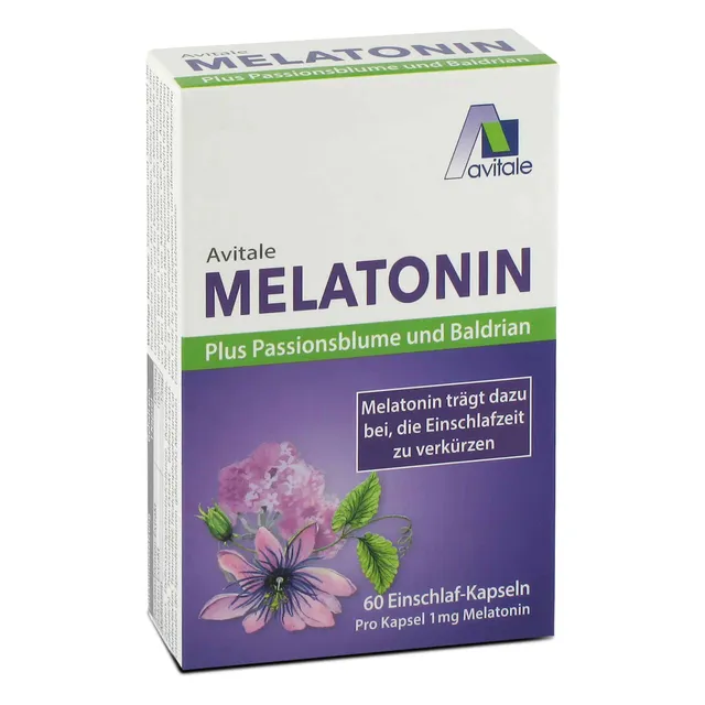 avitale-melatonin-passionsblume-baldrian-kapseln-einschlafen-1-mg image 1