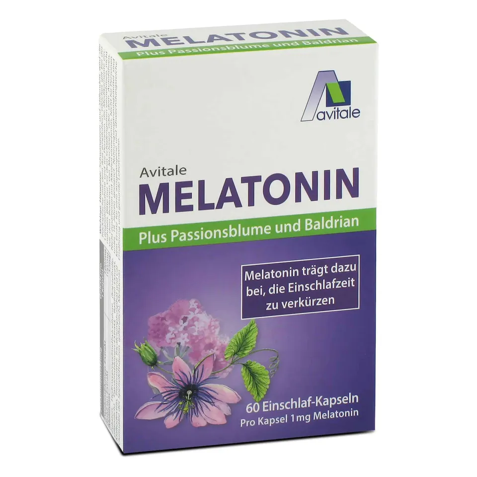 avitale-melatonin-passionsblume-baldrian-kapseln-einschlafen-1-mg image 1