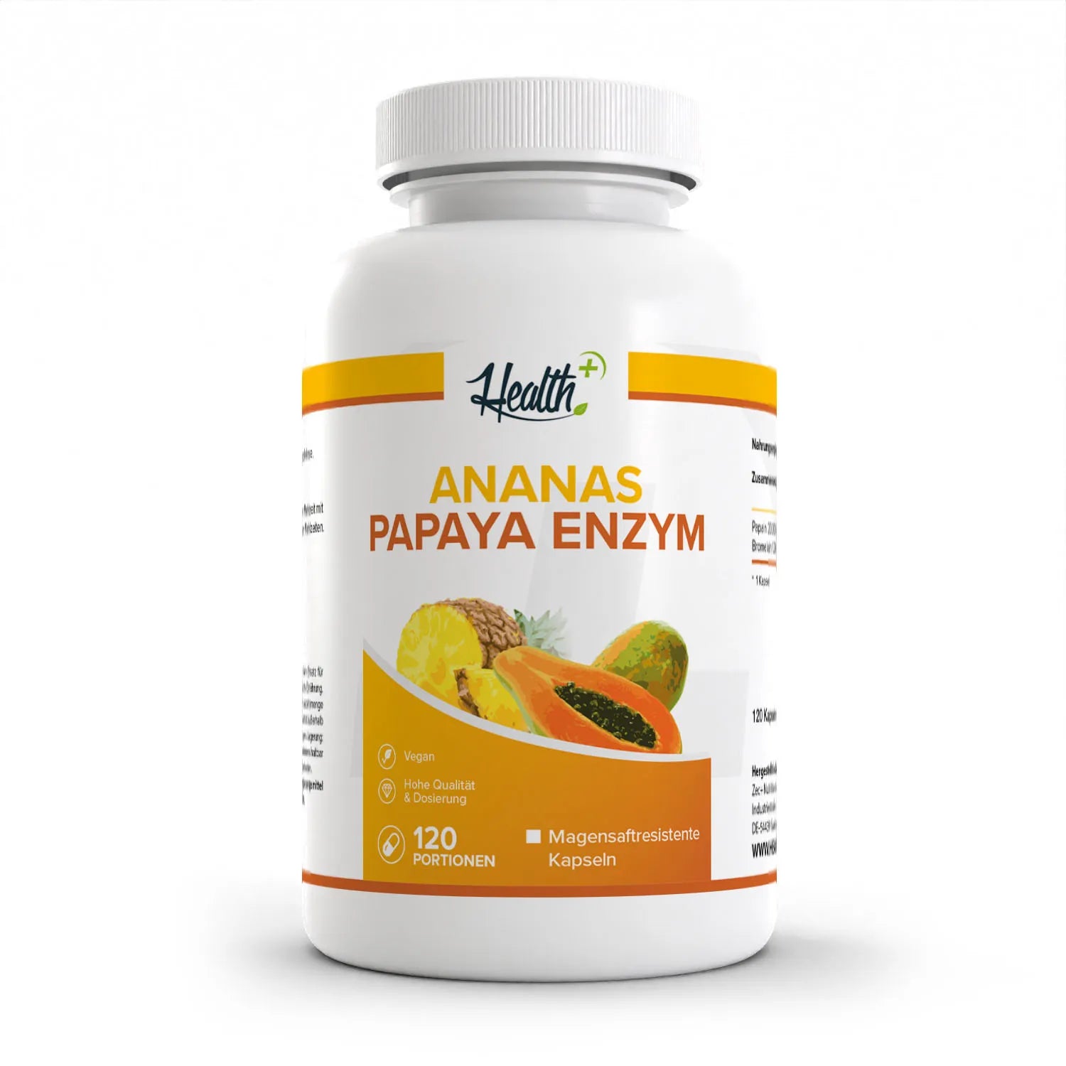 health-ananas-papaya-enzyme-120-kapseln-bromelain image 1