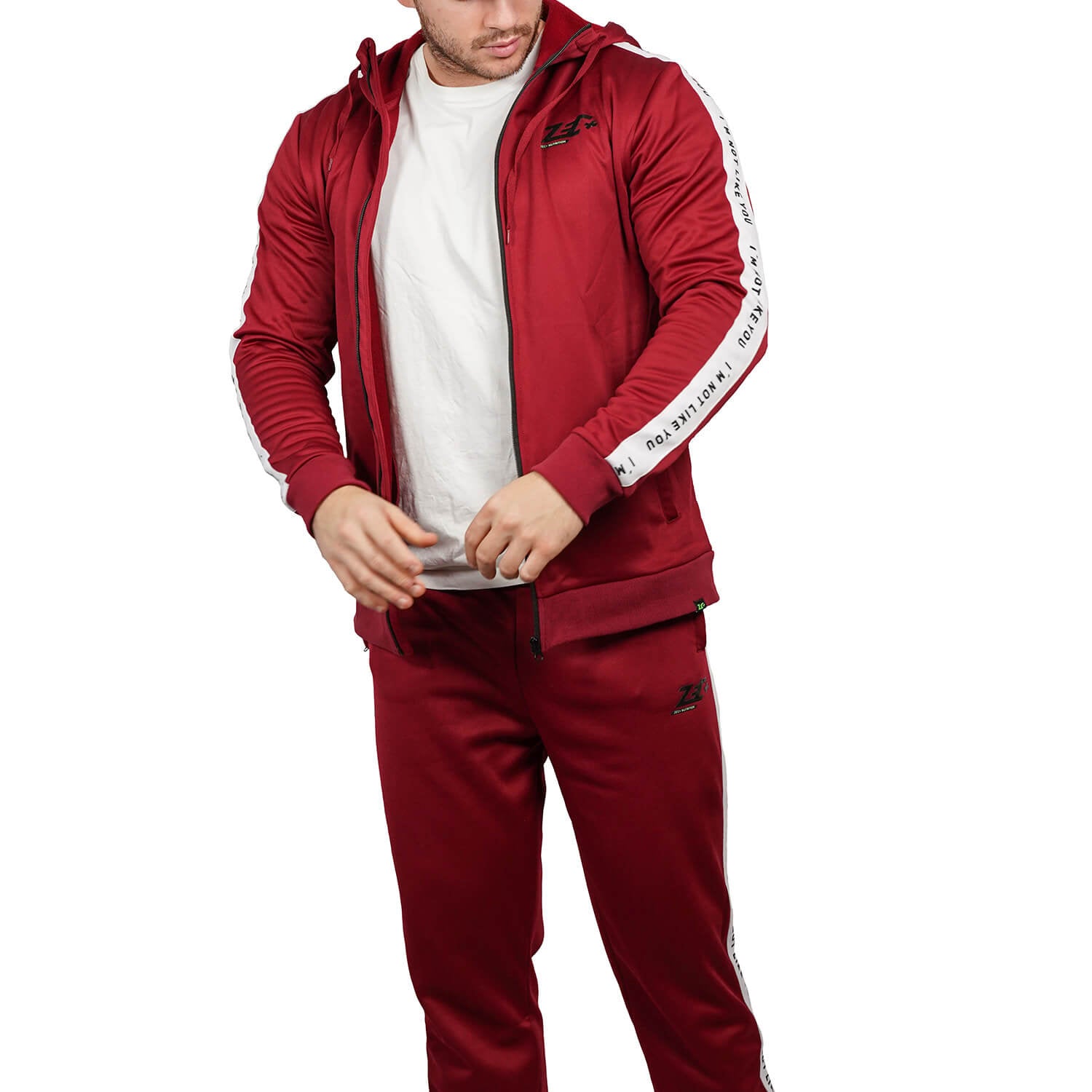 zec-vibes-trainingsanzug-herren-burgundy-polyester image 3