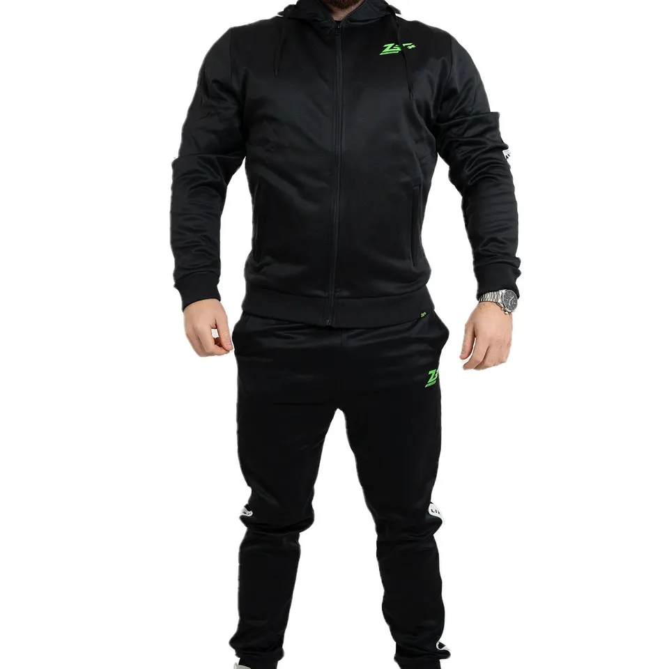 zec-vibes-anzug-black-trainingsanzug-jacke-hose-polyester image 1