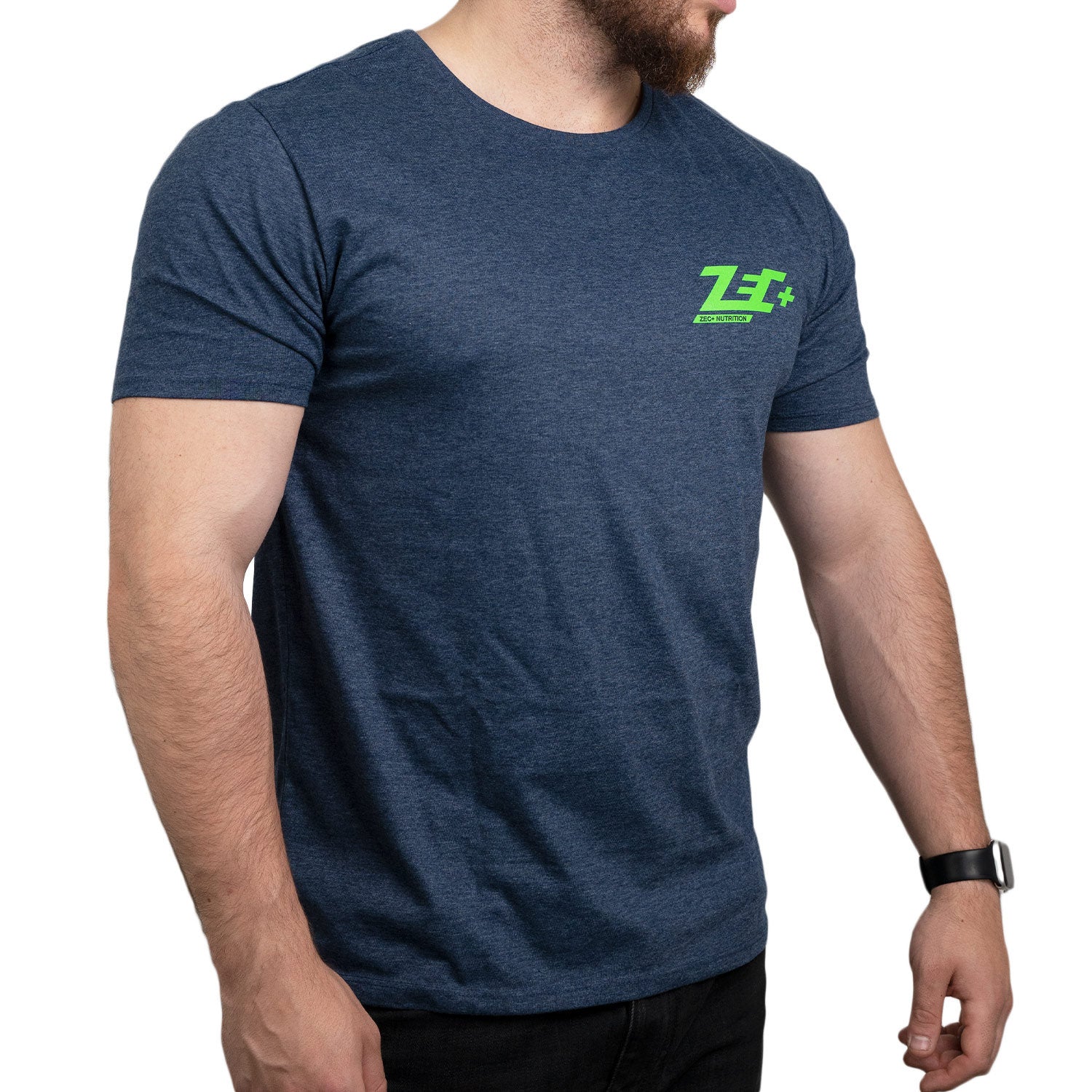 zec-melange-t-shirt-herren-t-shirt-schwarz-m-baumwolle image 3