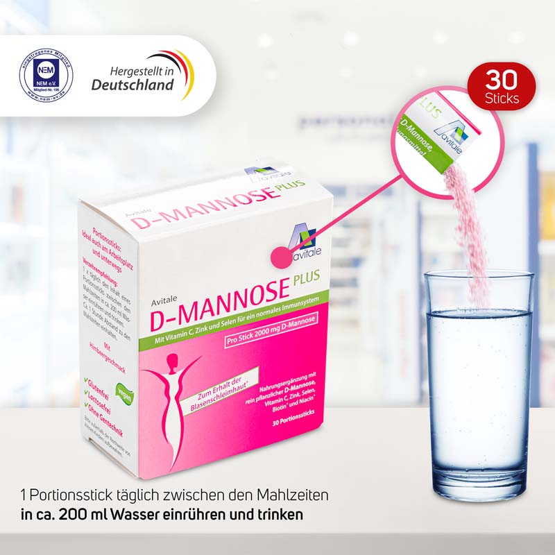 avitale-d-mannose-plus-sticks-himbeere-2000-mg-vegan image 4