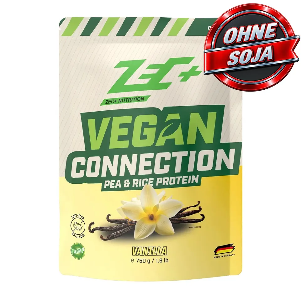 zec-vegan-connection-proteinpulver-750g-erdbeere-laktosefrei image 1
