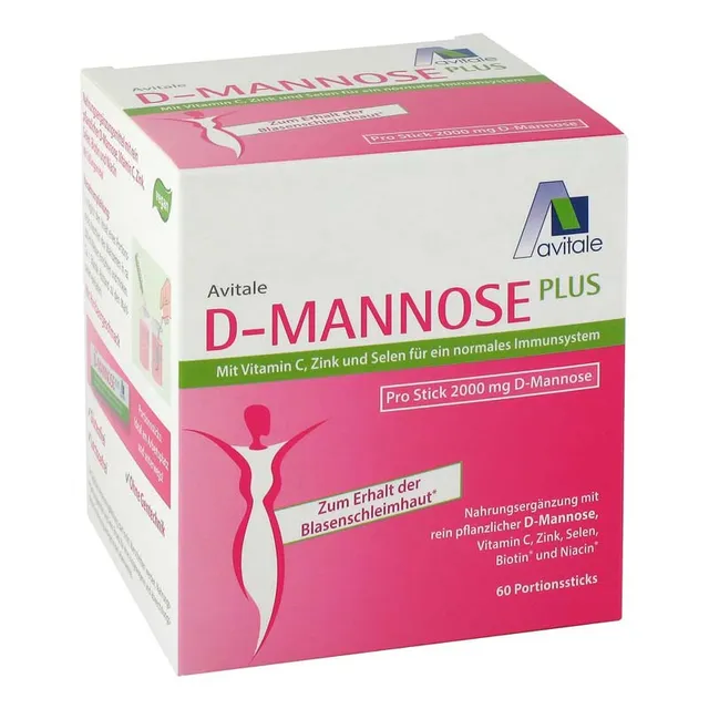 avitale-d-mannose-plus-sticks-himbeere-2000-mg-blase image 1